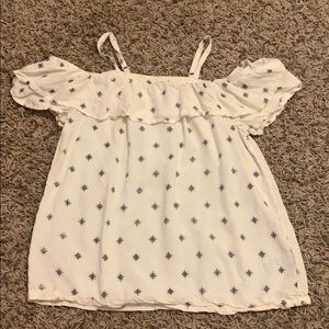 Girls’ Off-the-Shoulder Shirt, size 10/12